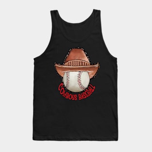 Baseball Coach Cowboy Hat Tank Top